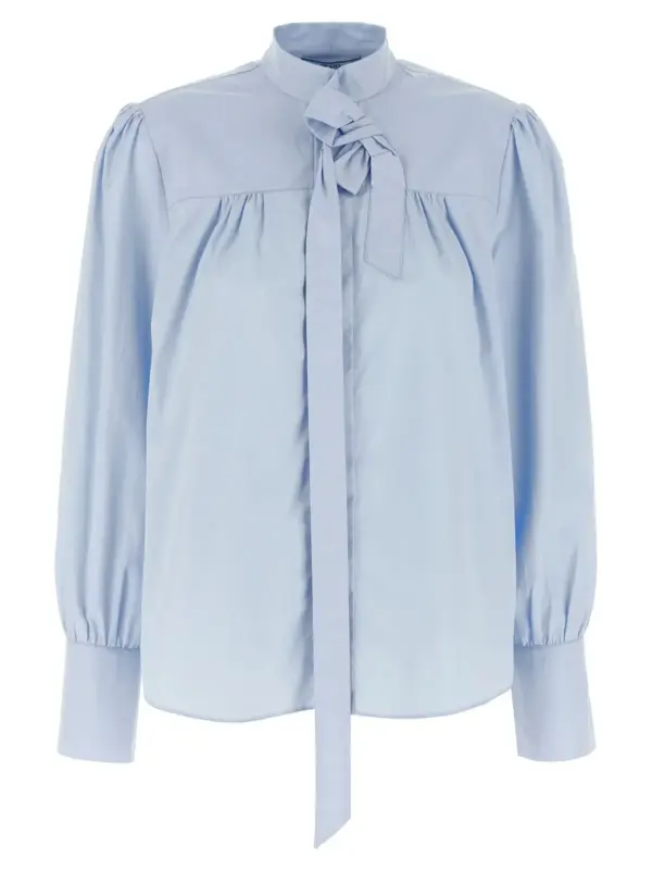 Lavallière collar shirt PRADA Light Blue