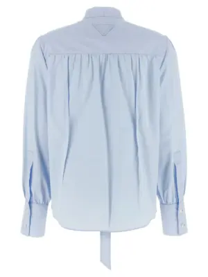 Lavallière collar shirt P472ISOOO1XV2F0M10 PRADA Light Blue
