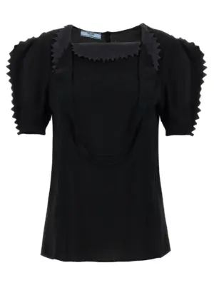 Cady crêpe top PRADA Black
