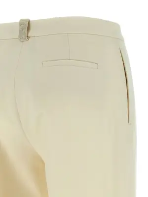 Jewel detail pants 68% polyester 29% viscose 3% elastane FABIANA FILIPPI White