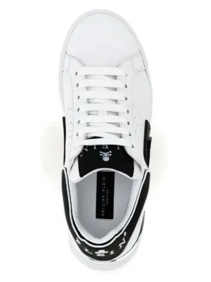 'Hexagon' sneakers 100% cow leather (Bos Taurus) PHILIPP PLEIN White/Black