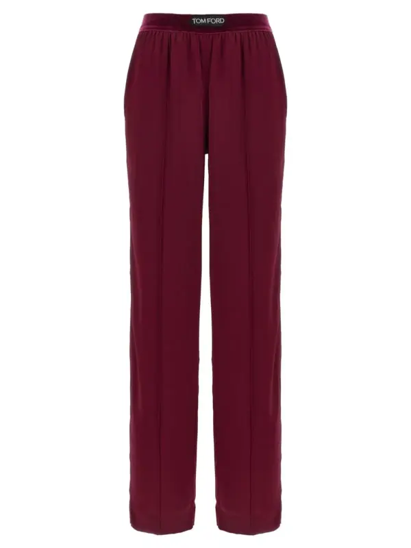 Silk pants TOM FORD Bordeaux