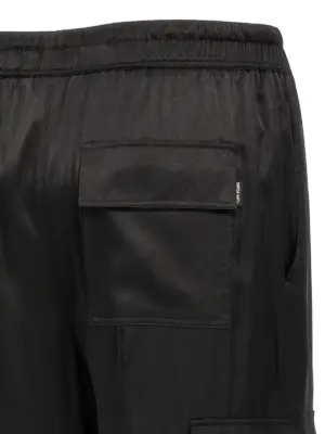 Cargo silk pants 94% silk 6% elastane TOM FORD Black