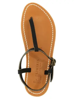 'Petrone' sandals 100% cow leather (Bos Taurus) K.JACQUES SAINT TROPEZ Black