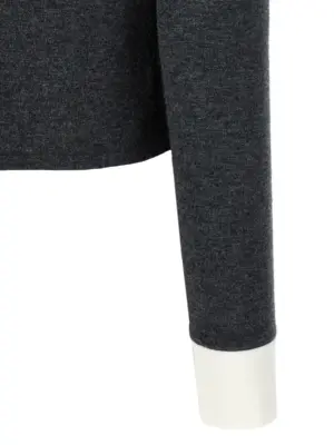 'Grey Contrast Collar' cardigan 83% wo
