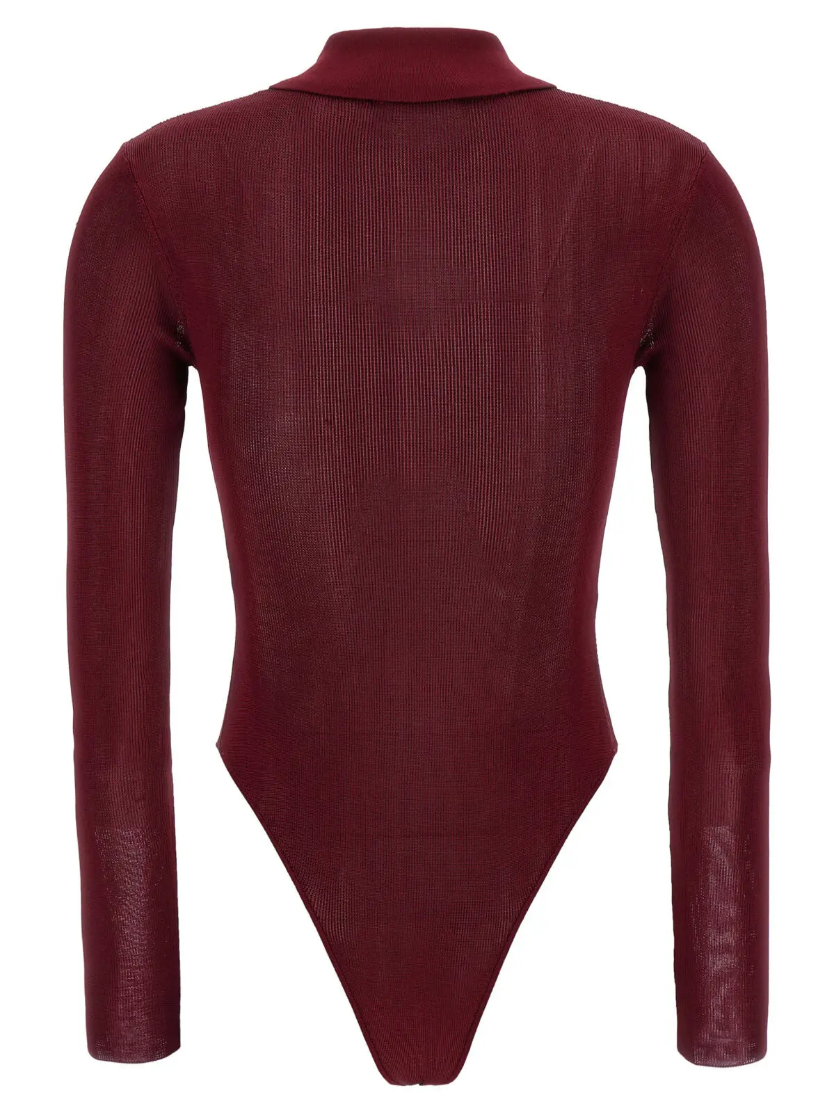 Боді Self Portrait Viscose knit Бордове 2 Viscose knit bodysuit PF25113TBUBURGUNDY SELF PORTRAIT Bordeaux