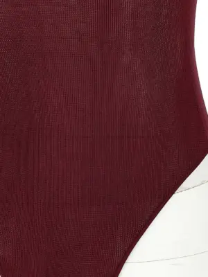Viscose knit bodysuit 94% cotton 5% polyester 1% elastane SELF PORTRAIT Bordeaux