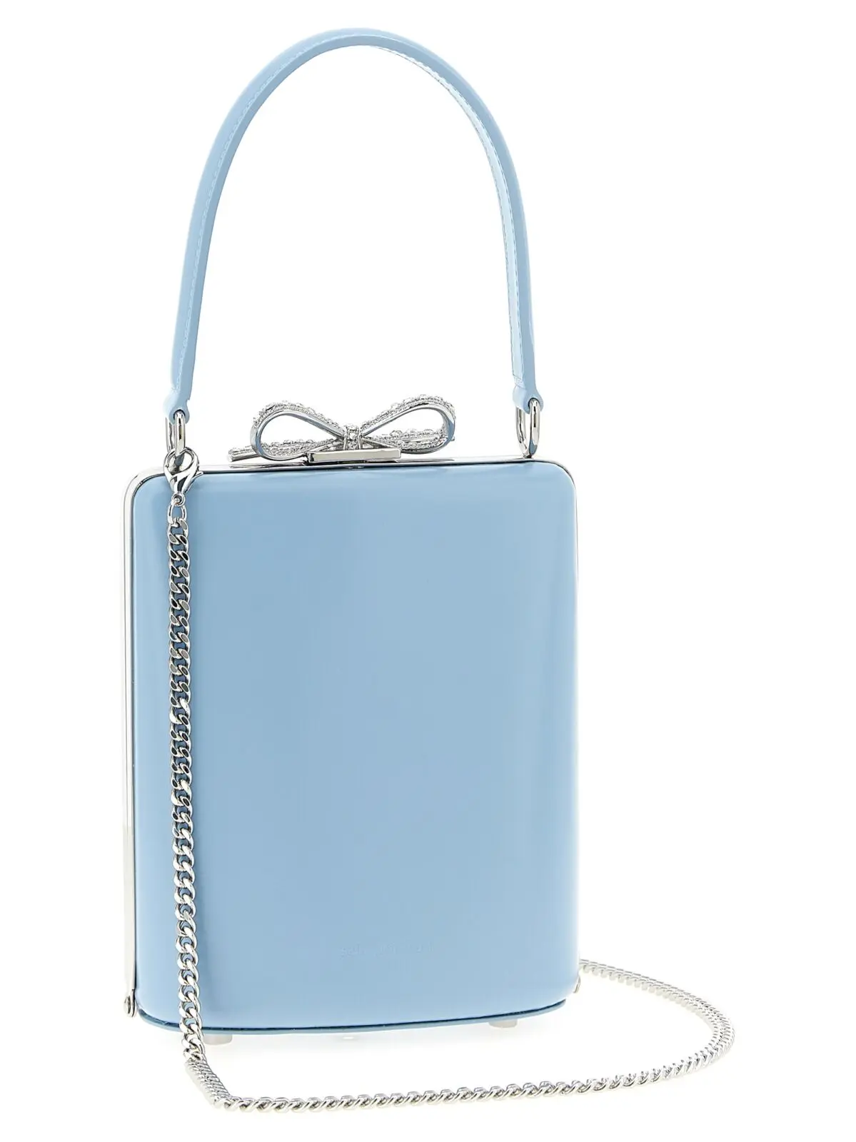Сумка Self Portrait Blue leather bag Блакитна 2 'Blue leather bag' handbag PF25325BLBLUE SELF PORTRAIT Light Blue