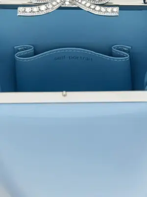 'Blue leather bag' handbag 100% lamb leather (Ovis aries) SELF PORTRAIT Light Blue