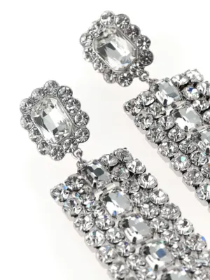 'Multi Crystal Droplet' earrings Woman SELF PORTRAIT Silver