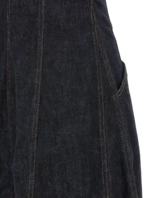 'Indigo Denim Midi' dress 94% cotton 5% polyamide 1% elastane SELF PORTRAIT Blue