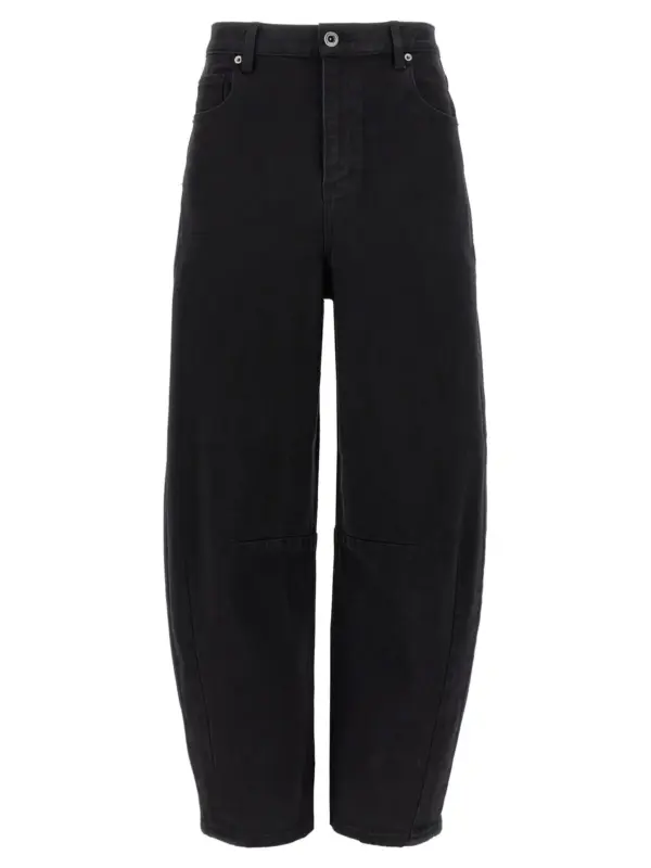 'Black Barrel Leg' jeans SELF PORTRAIT Black