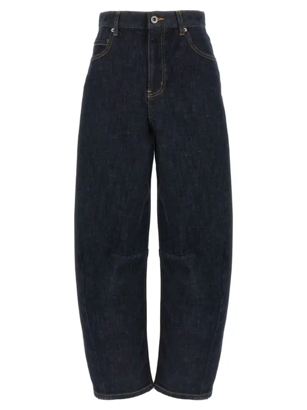 'Indigo Barrel Leg' jeans SELF PORTRAIT Blue