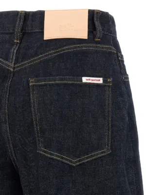 'Indigo Barrel Leg' jeans 99% cotton