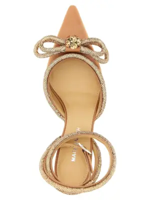 'Double Bow' pumps 100% satin MACH & MACH Pink