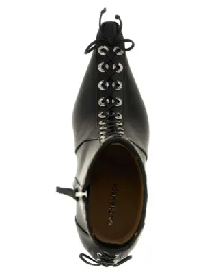 'Crystalized Corset' ankle boots 100% calfskin leather (Bos Taurus) MACH & MACH Black