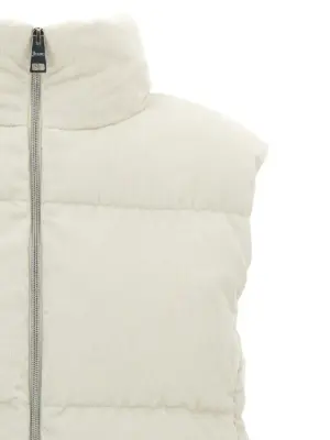 'Resort - Bright Corduroy' vest Woman HERNO White