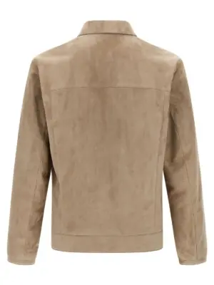 Suede blouson PLBV0LPB7132800 BRIONI Beige