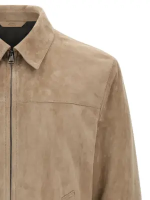 Suede blouson Man BRIONI Beige