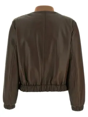 Fur waistcoat bomber jacket PLD215F278L5631267 FABIANA FILIPPI Brown