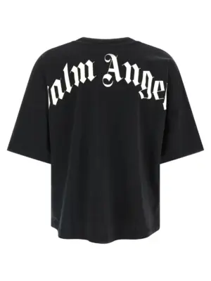 'Back Curved Logo' T-shirt PMAA10BF25JER00110031003 PALM ANGELS White/Black