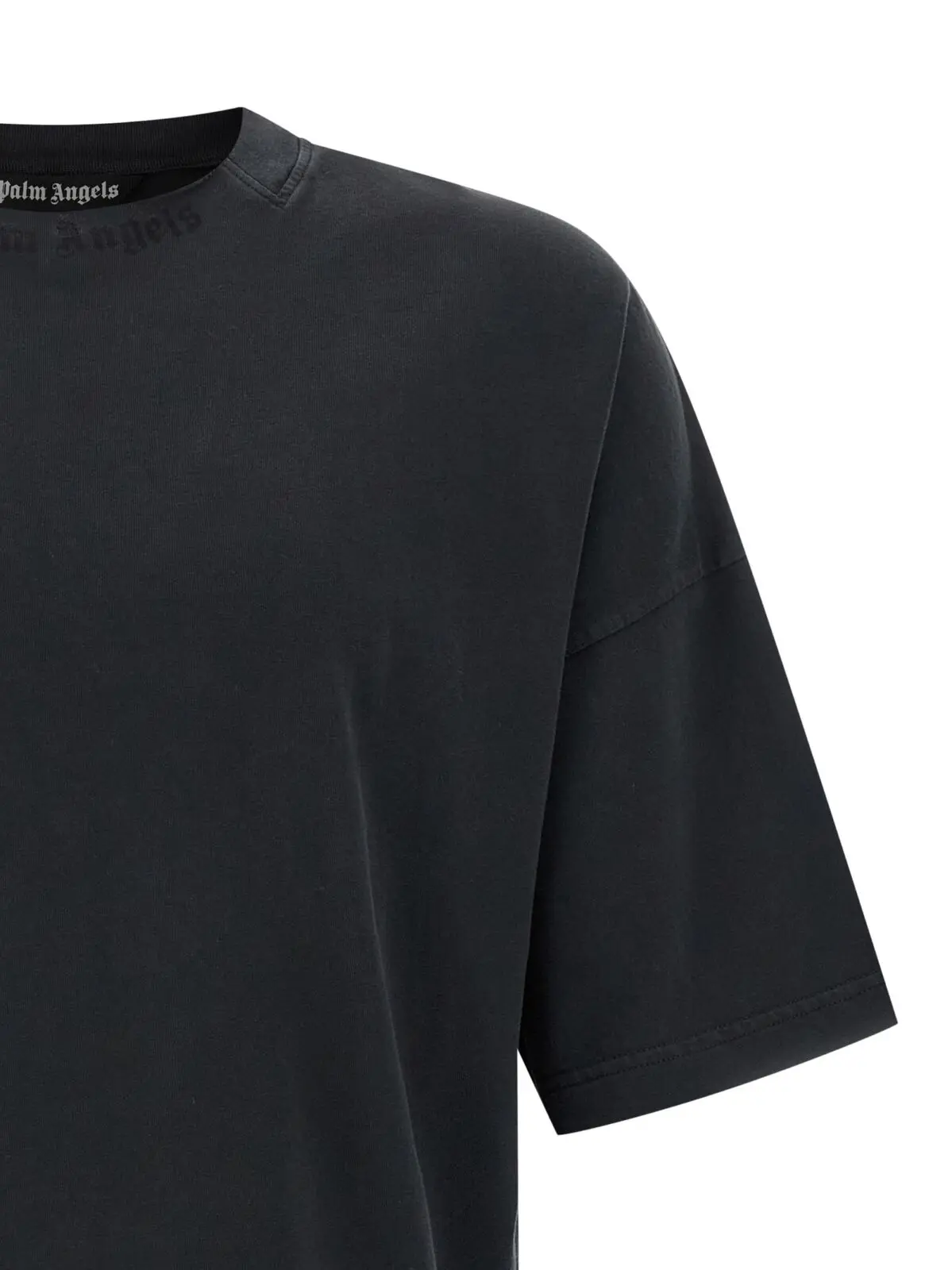 Футболка Palm Angels Curved Logo Чорна 3 'Curved Logo' T-shirt Man PALM ANGELS Black