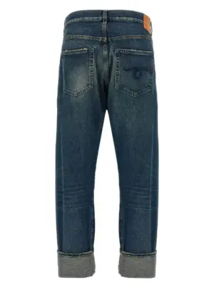 'Cuffed Crossover' jeans R13WD193D341AADELAIDESELVEDGEBLUE R13 Blue
