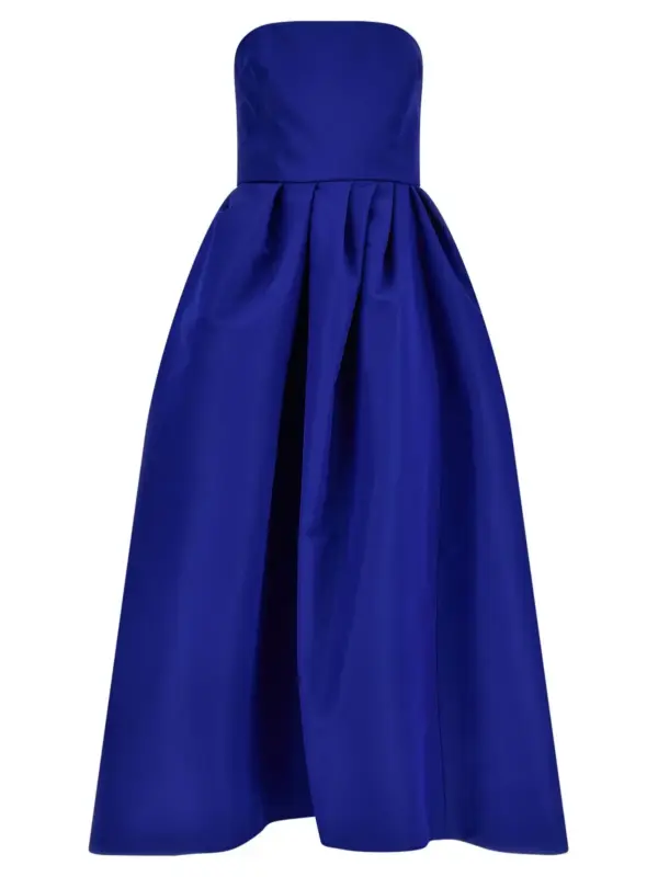 Silk dress CAROLINA HERRERA Blue