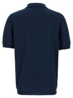 Spongy cotton polo shirt RB44024RB4410 ROBERTO COLLINA Blue