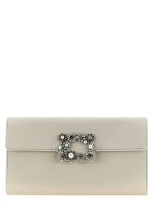 'Efflorescence' clutch ROGER VIVIER Gray