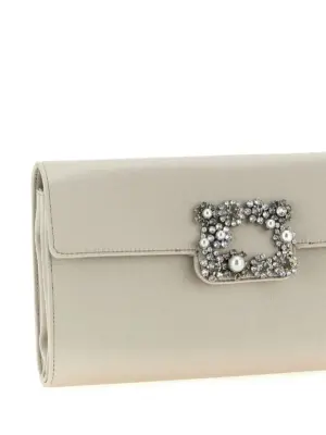 'Efflorescence' clutch Woman ROGER VIVIER Gray