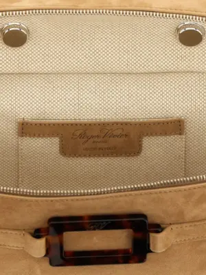 'Belle Vivier Vanity' mini handbag 100% goat leather (Capra Hircus Hircus) ROGER VIVIER Beige