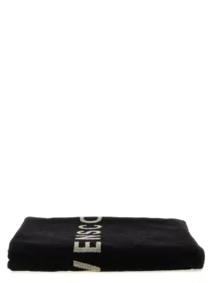 Beach towel written RICK OWENS Black