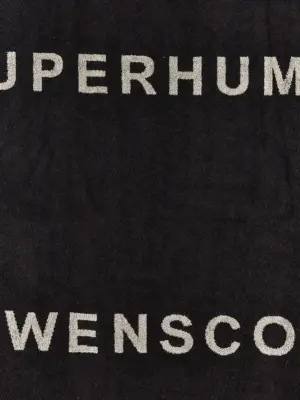 Beach towel written RH0000001SPO20908 RICK OWENS Black