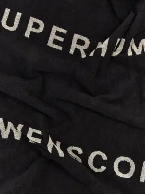 Beach towel written Man RICK OWENS Black