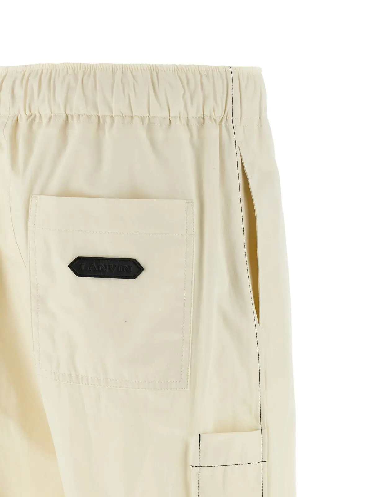Штани Lanvin з бавовни Білі 4 Cotton trousers 100% cotton LANVIN White