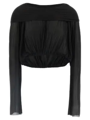 'Crooped Hooded Tunic' sweater RICK OWENS Black