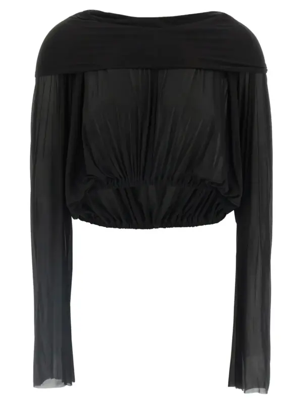 'Crooped Hooded Tunic' sweater RICK OWENS Black