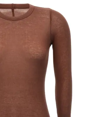 'Rib Ls T' T-shirt Woman RICK OWENS Pink