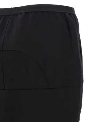 'Soft Pillar Long' skirt 87% wool 10% nylon 3% elastane RICK OWENS Black