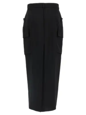 'Firebanks' skirt RP02E4379WGP09 RICK OWENS Black