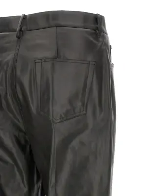 'Bolan Cargo' pants 100% calfskin leather (Bos Taurus) RICK OWENS Black