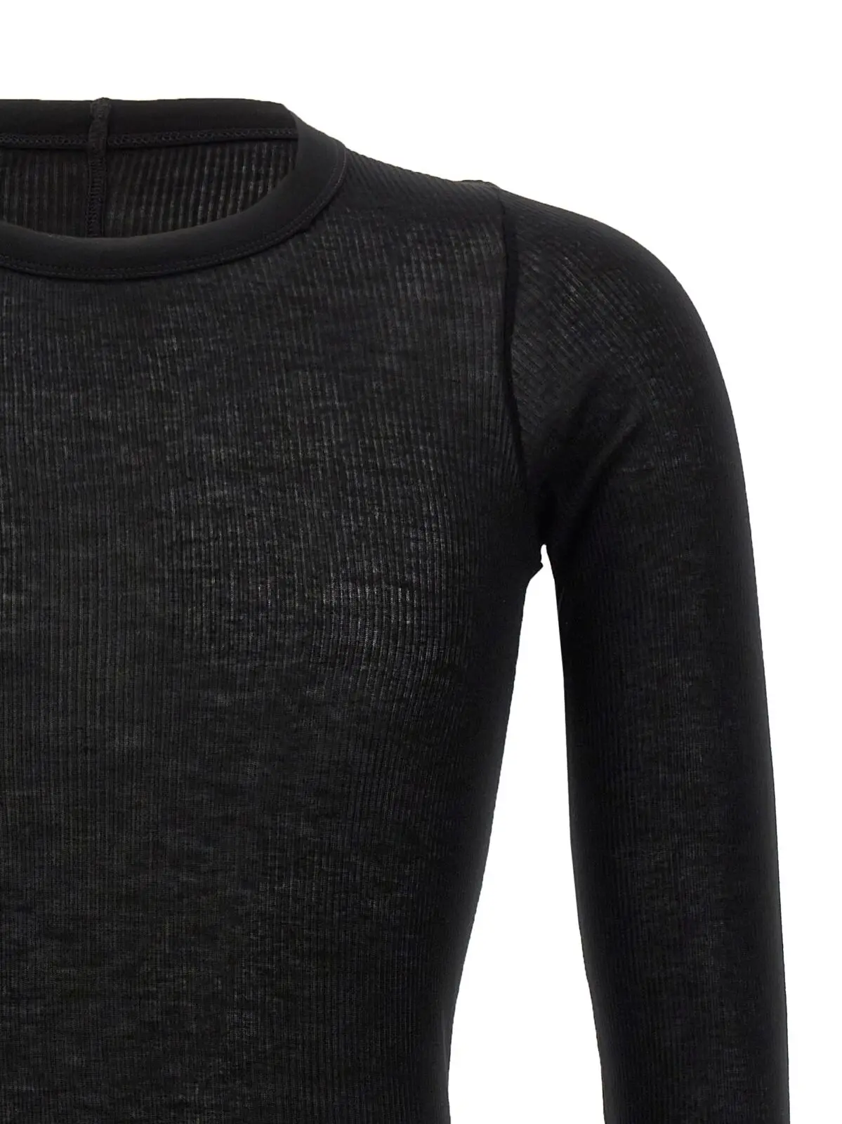 Футболка Rick Owens Rib LS T Чорна 3 'Rib LS T' T-shirt Man RICK OWENS Black