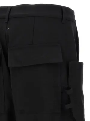 'Stefan Cargo' pants 100% virgin wool RICK OWENS Black