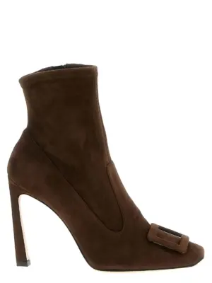 'Trompette' ankle boots ROGER VIVIER Brown
