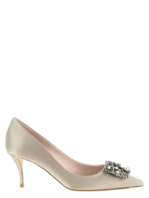 'Flower Strass' pumps ROGER VIVIER Gray