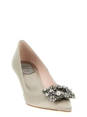 'Flower Strass' pumps RVW41443260RS0B007 ROGER VIVIER Gray