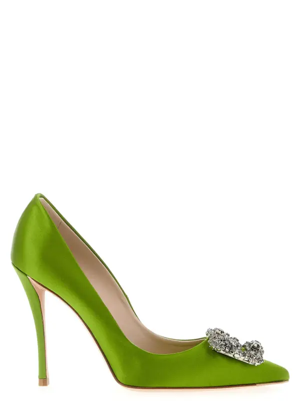 'Flower Strass' pumps ROGER VIVIER Green