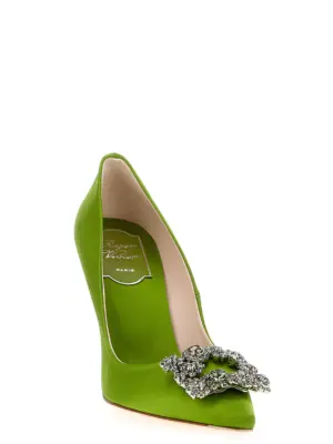 'Flower Strass' pumps RVW41917620RS0V403 ROGER VIVIER Green