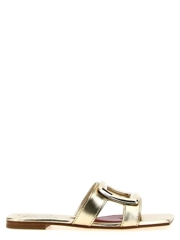 'New Metal Buckle' mules ROGER VIVIER Gold